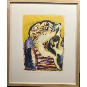 Akryl p� papir af Inge H�rup, 50x60cm