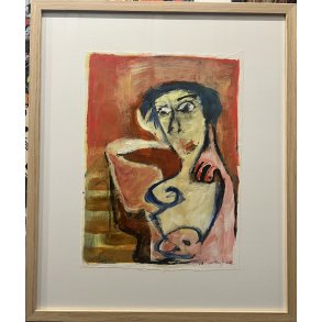 Akryl p� papir af Inge H�rup, 50x60cm