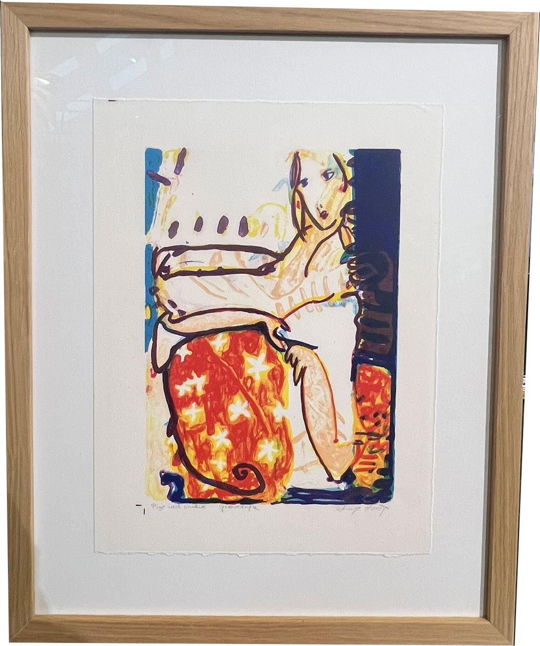 Litografi af Inge H�rup