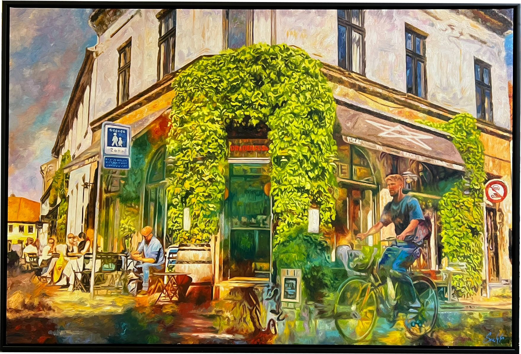 Drudenfuss Aarhus, 100x150cm oliemaleri af Sarah H�i