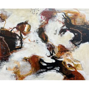 Abstrakt maleri af Rie Br�dsgaard  150x120cm
