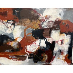 Abstrakt maleri af Rie Br�dsgaard  150x120cm