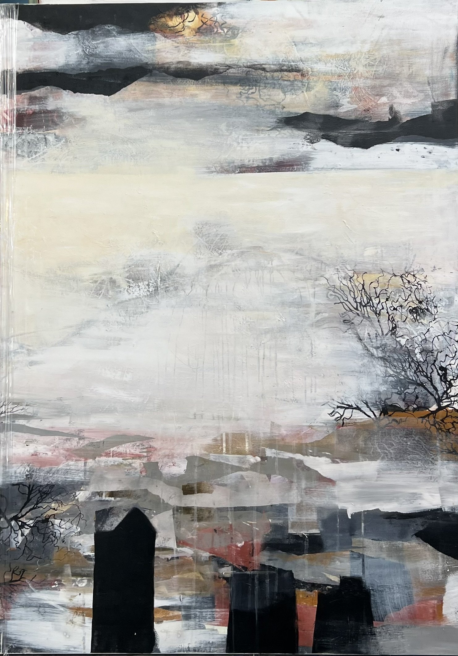 Abstrakt maleri af Rie Br�dsgaard  100x140cm