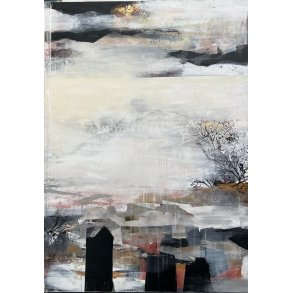Abstrakt maleri af Rie Br�dsgaard  100x140cm