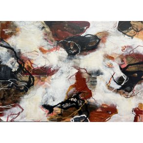 Abstrakt maleri af Rie Br�dsgaard  130x180cm