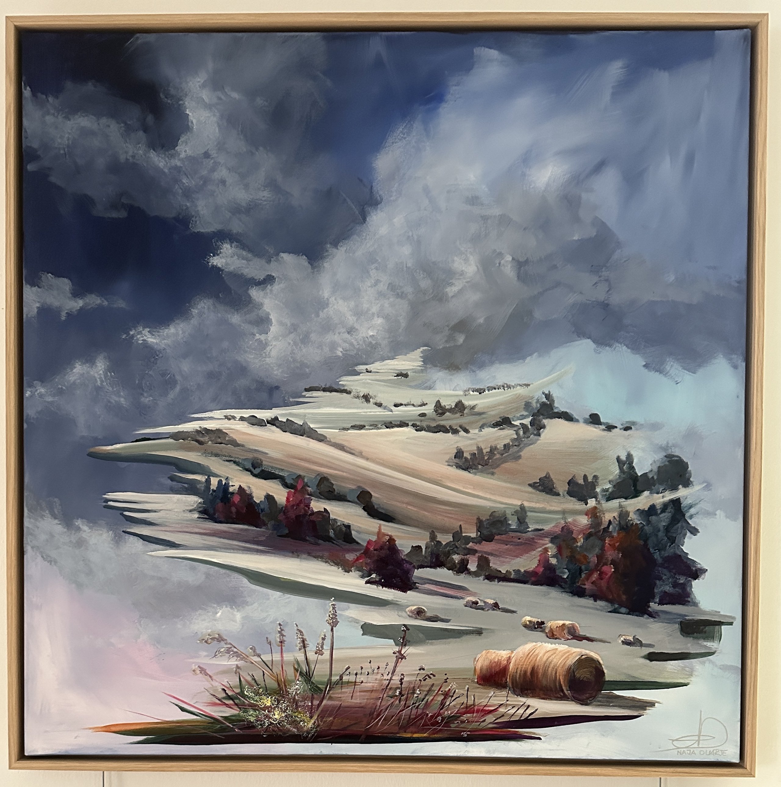 Sensommer, 80x80cm maleri af Naja Duarte