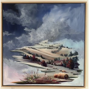 Sensommer, 80x80cm maleri af Naja Duarte