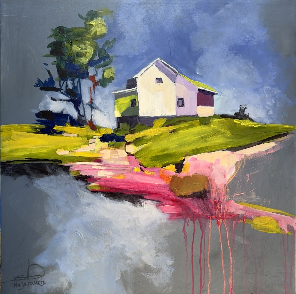 Fragmenter af Virkelighed, 50x50cm maleri af Naja Duarte