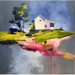 Fragmenter af Virkelighed, 50x50cm maleri af Naja Duarte