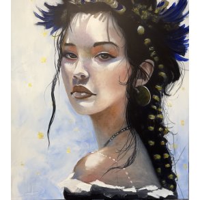 Pure, 100x100cm maleri af Naja Duarte