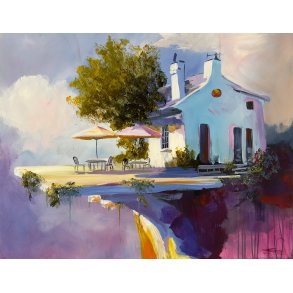 Solnedgangens kys, 90x70cm maleri af Naja Duarte