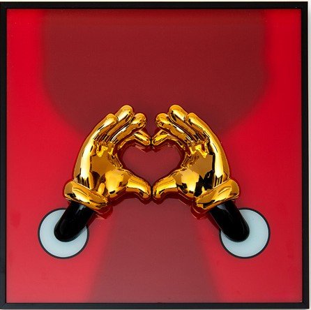 Heart & Love, r�d fra italienske Sequence 30x30cm