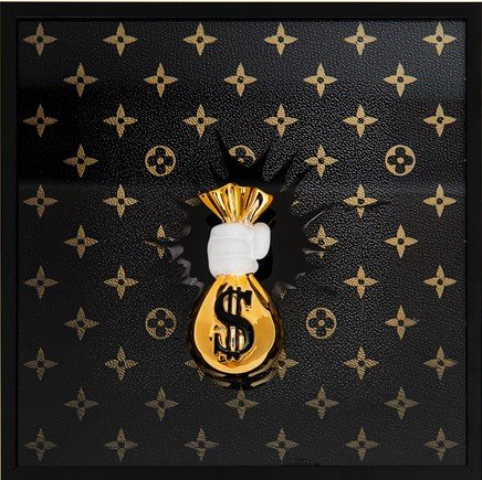 Moneybag Luxury, 3D billede fra Italienske Sequence 30x30cm