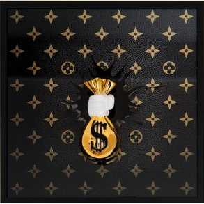 Moneybag Luxury, 3D billede fra Italienske Sequence 30x30cm