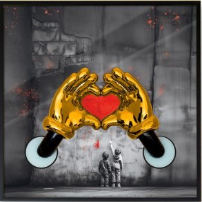 Heart Wall,  3D billede fra Italienske Sequence 30x30cm