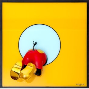 Topofthepop, gul,  3D billede fra Italienske Sequence 30x30cm