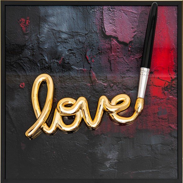 Love, 3D billede fra Italienske Sequence 40x40cm