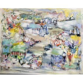 Tina Asmussen, abstrakt maleri 80x100cm