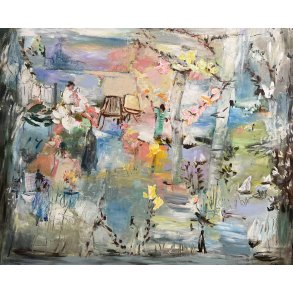 Tina Asmussen, abstraktmaleri 100x120cm