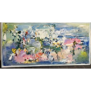 Tina Asmussen, abstraktmaleri 60x120cm