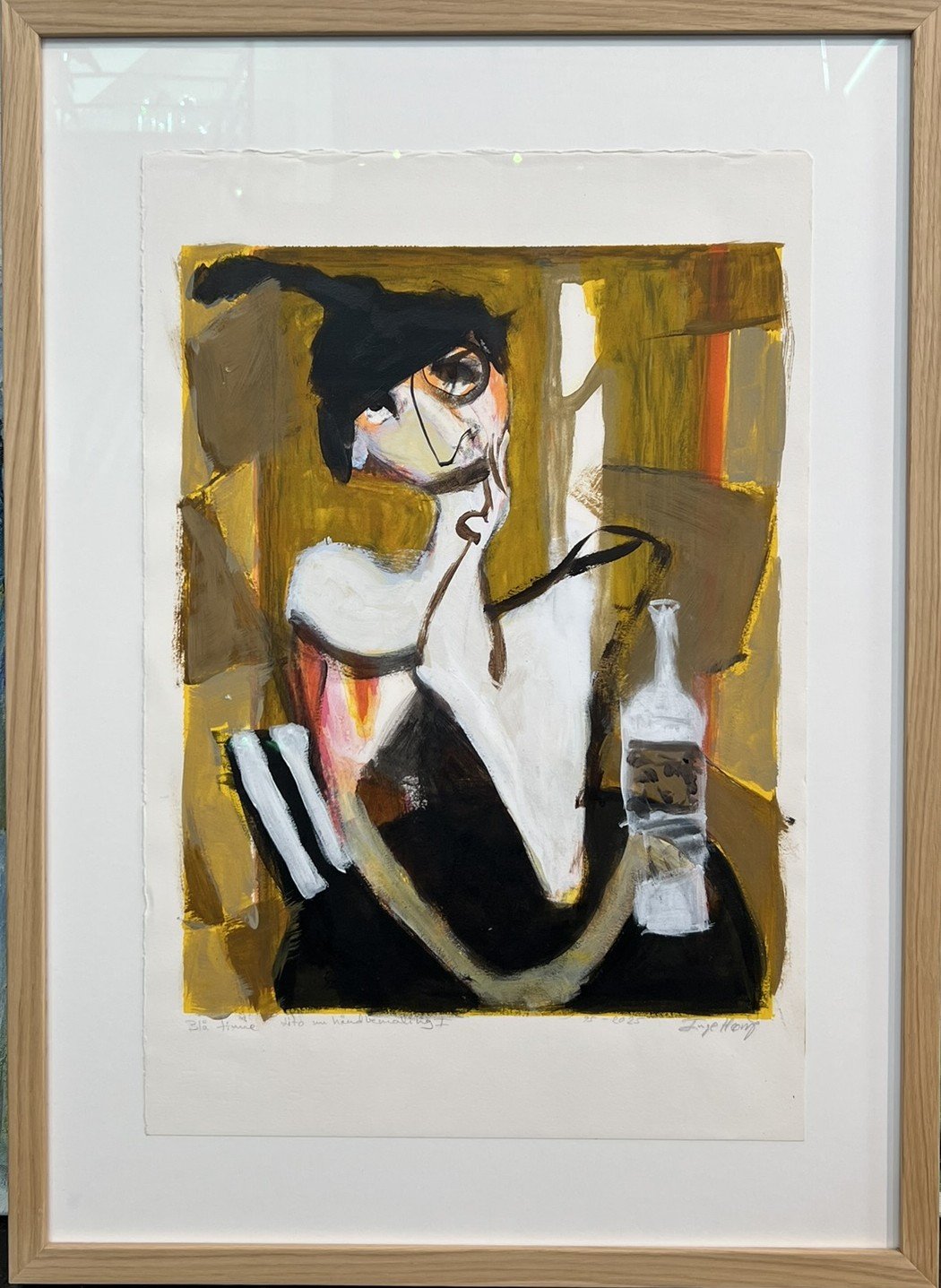 Litografi af Inge H�rup,  53x73cm