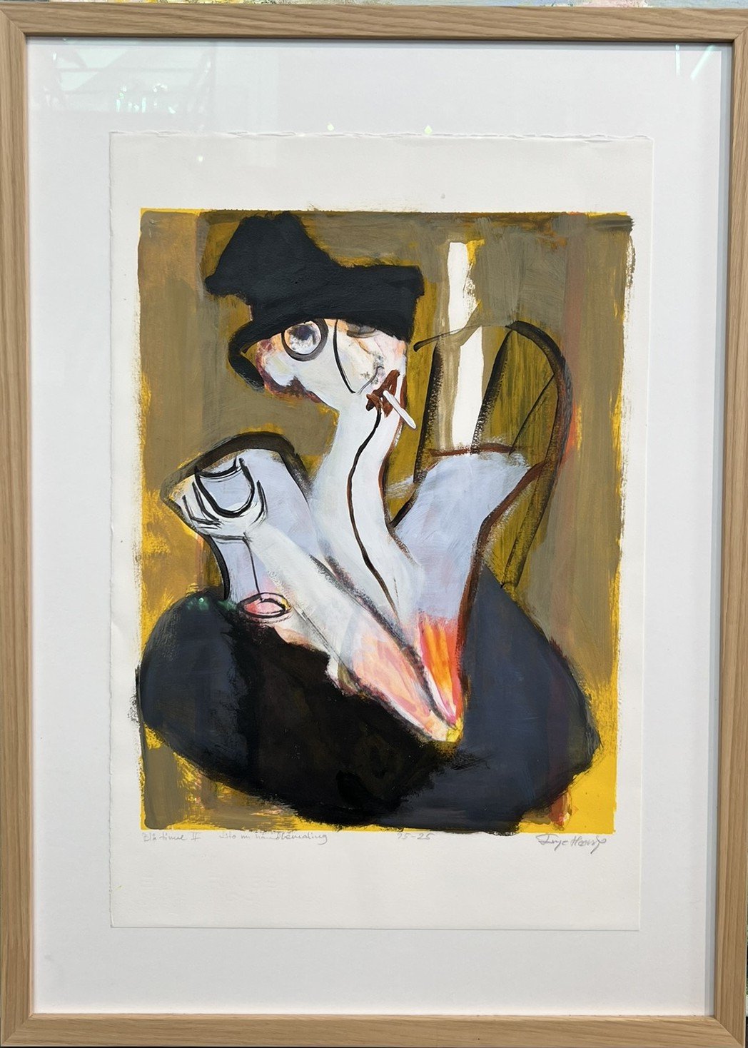 Litografi af Inge H�rup,  53x73cm