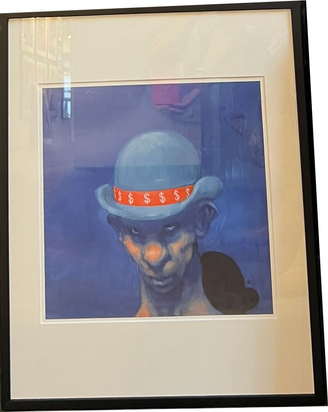 Fools - indrammet plakat af Michael Kvium 40x50cm