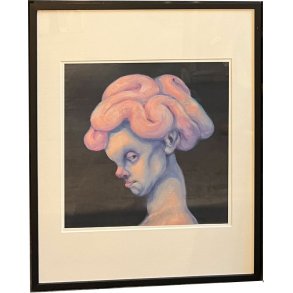 Fools - indrammet plakat af Michael Kvium 40x50cm