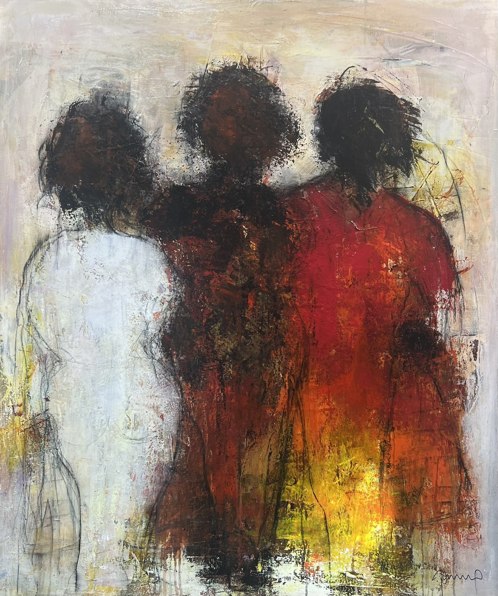 Maleri af Susanne Gemmer 100x120cm