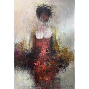 Abstrakt maleri af Susanne Gemmer 100x150cm