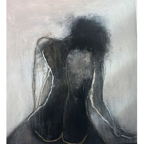 Abstrakt maleri af Susanne Gemmer 110x100cm