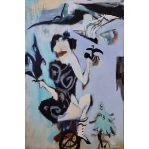 Maleri af Inge H�rup, 130x85cm Elle n� pas regard�