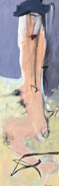 Maleri af Inge H�rup, 150x50 Fragments de figure IX