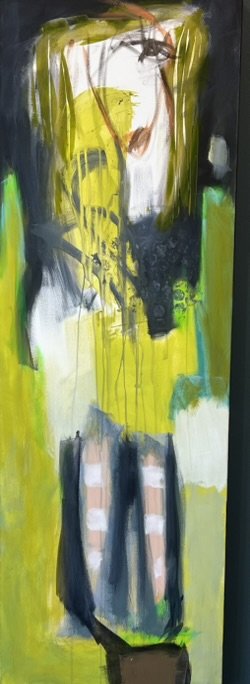 Maleri af Inge H�rup, 150x50cm Just to pose