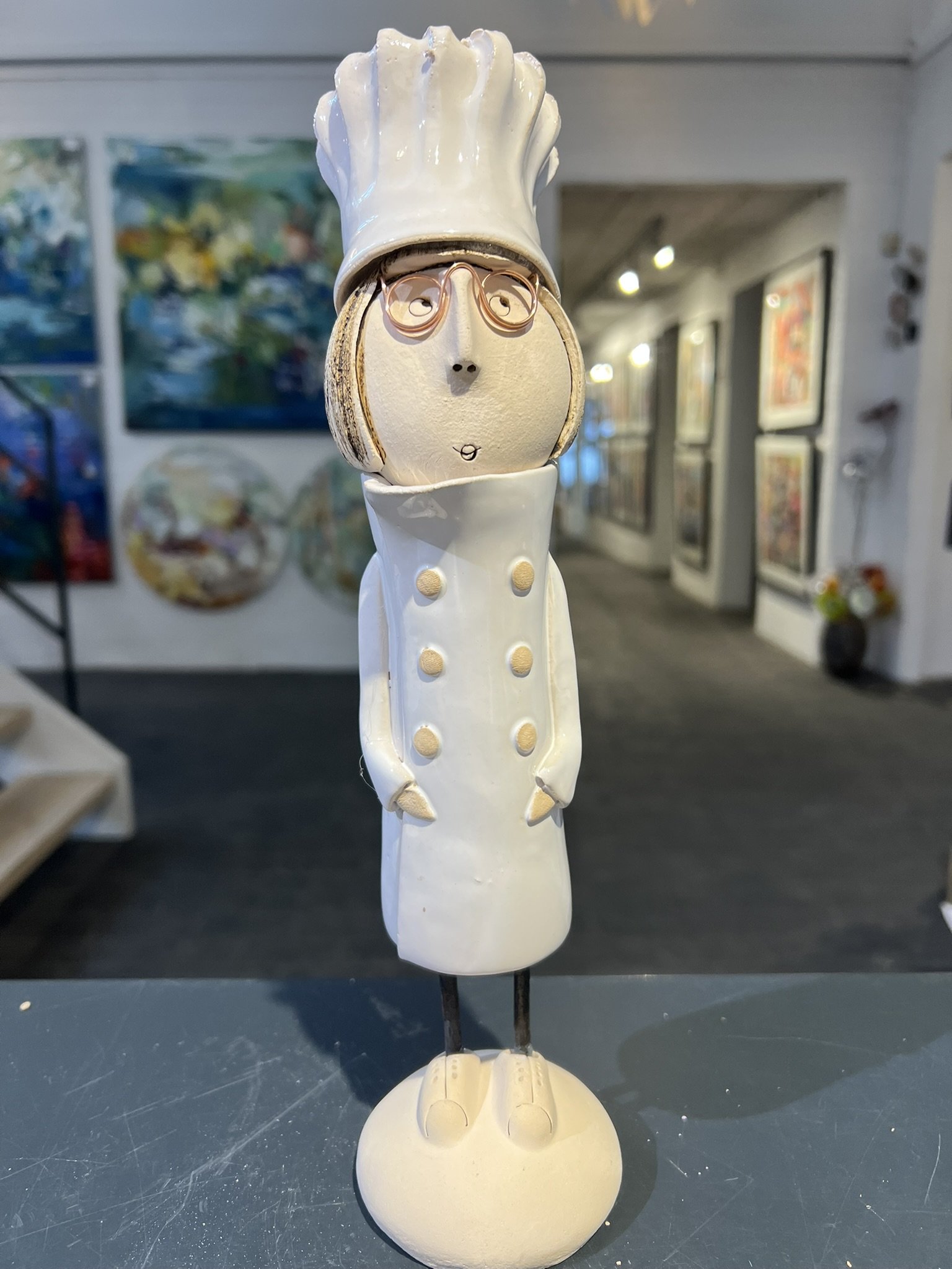 Kok, keramikskulptur af Anka Christob