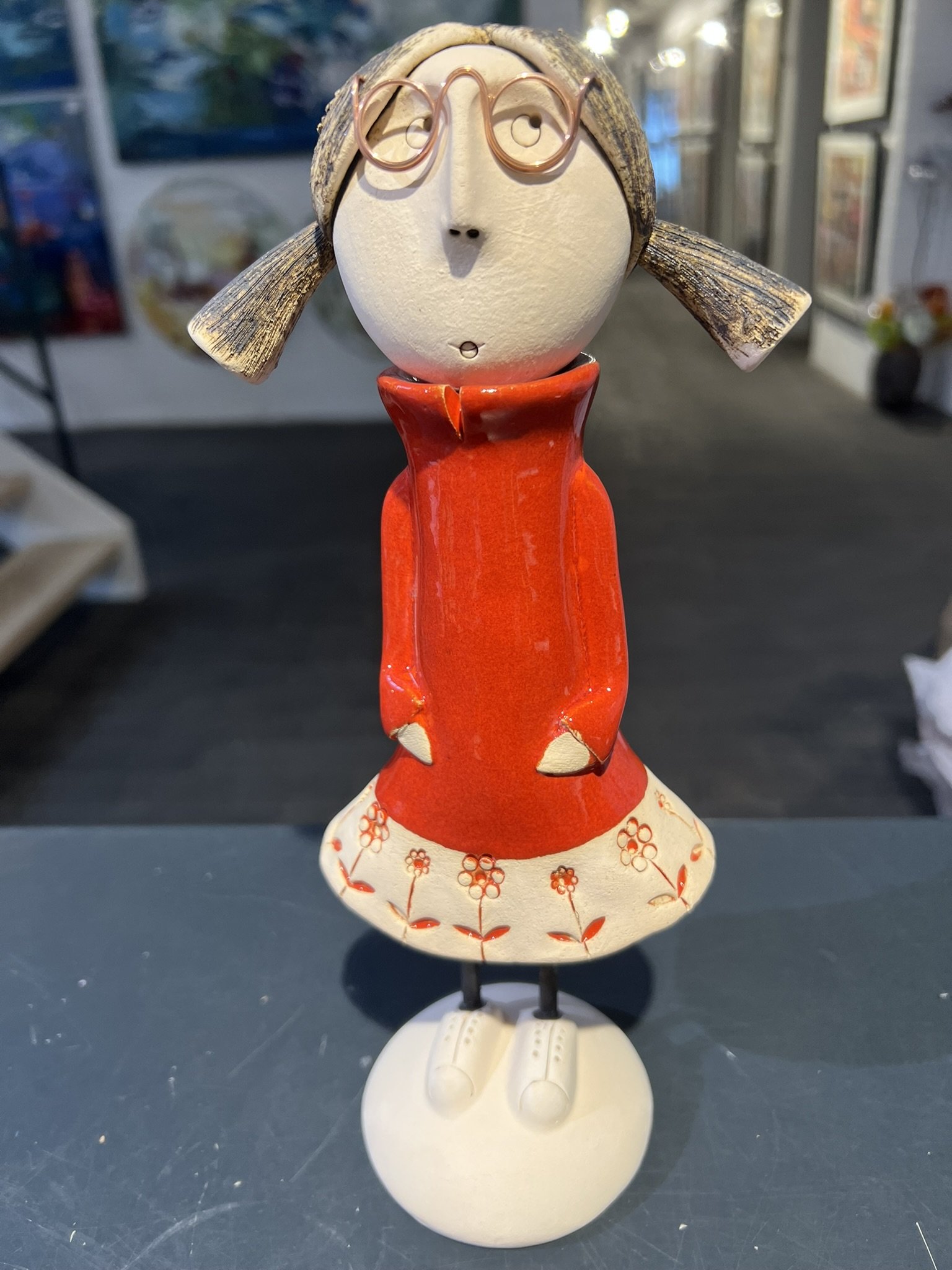 Gode Venner, keramikskulptur af Anka Christob