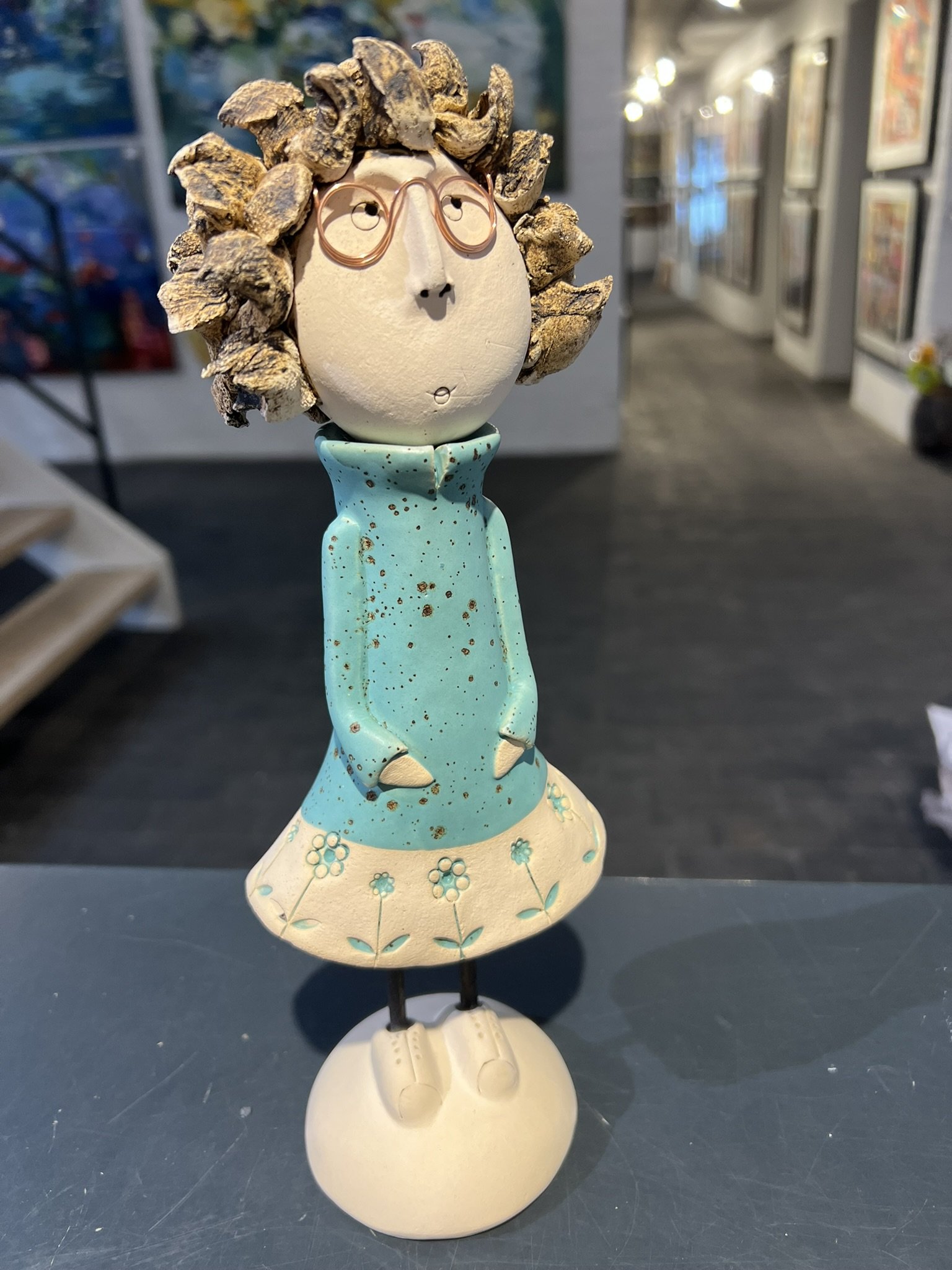 Gode Venner, keramikskulptur af Anka Christob