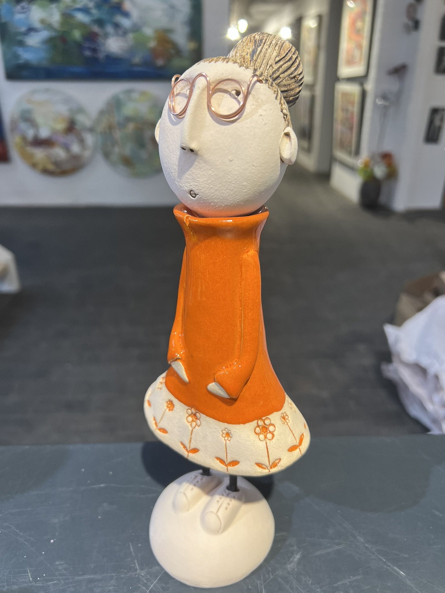 Gode Venner, keramikskulptur af Anka Christob