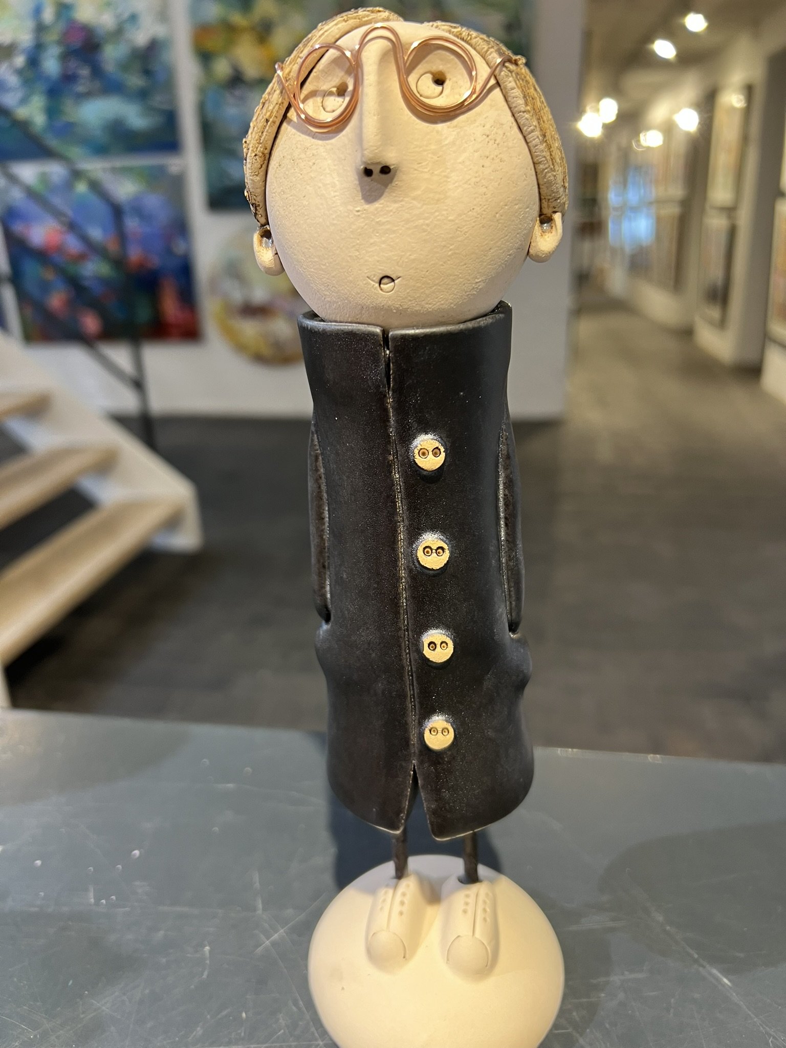 Gode Venner, keramikskulptur af Anka Christob