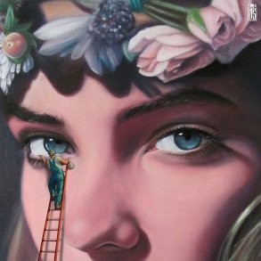 Final Touch, giclee 40x40cm af Helt Sort