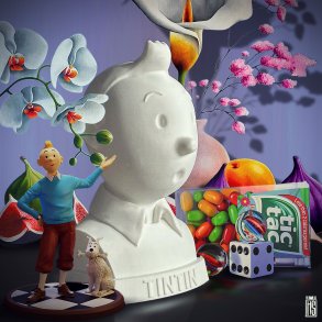 Tic Tac 40x40cm af Helt Sort