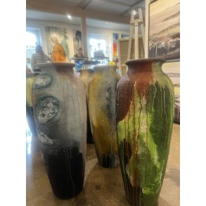 indend�rs kunstvase af Merete Lisby, h�jde 90cm