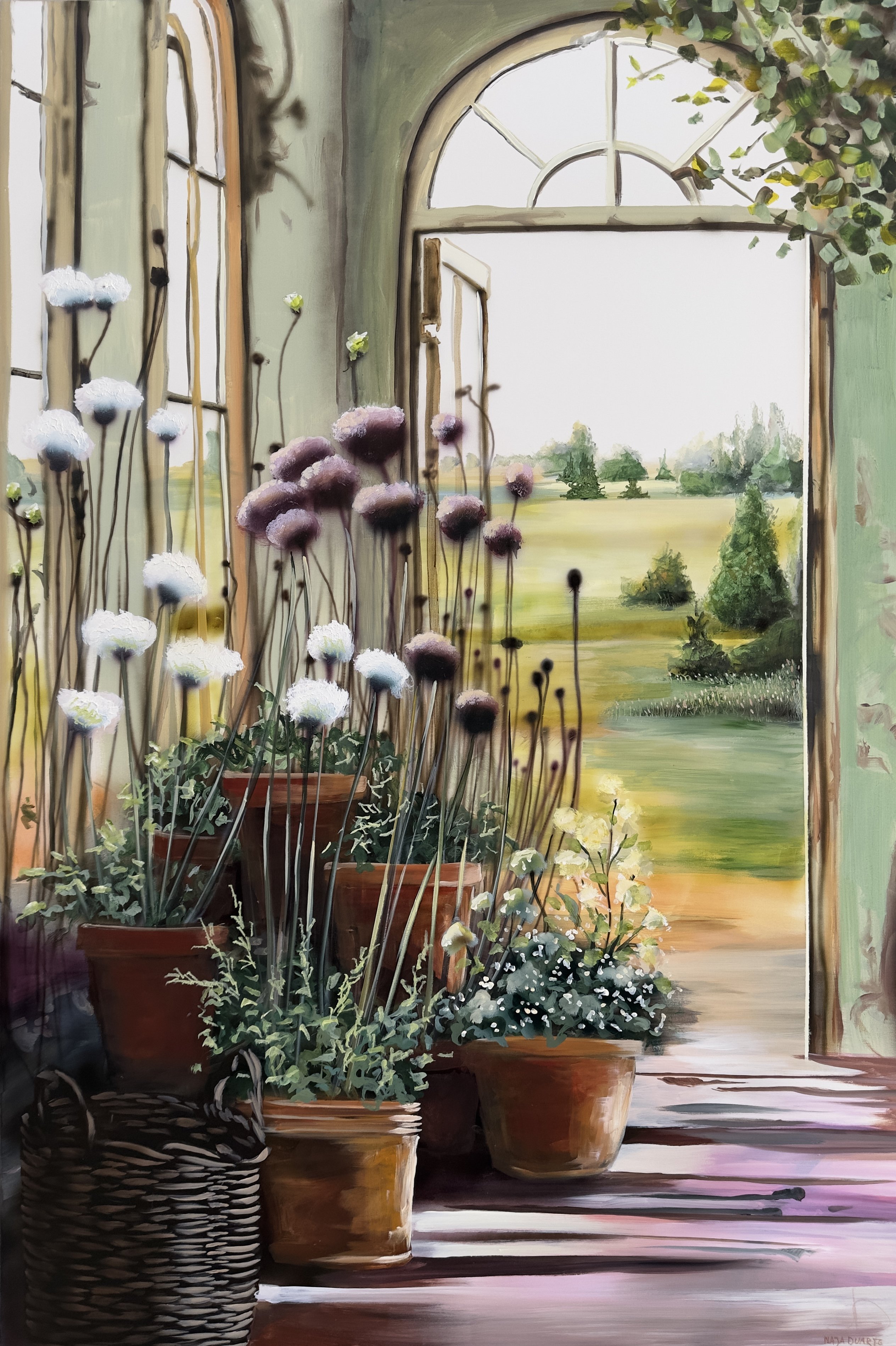 Haven Kalder, 100x150cm maleri af Naja Duarte