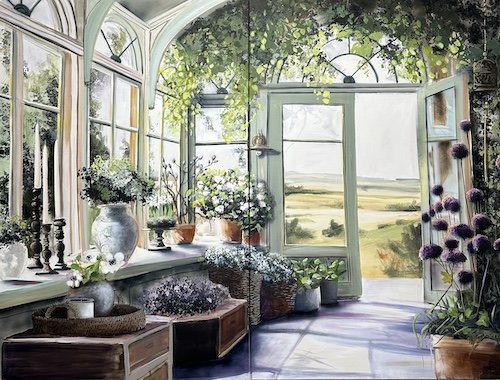 Hvor Lyset bor, 150x200cm maleri af Naja Duarte