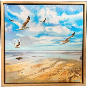 Maleri fra Skagen af Sarah H�i 40x40cm