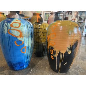 indend�rs kunstvase af Merete Lisby, h�jde 60cm