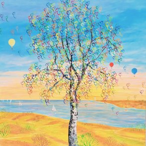 Never stop dreaming, 80x80cm af Jannie Kloster