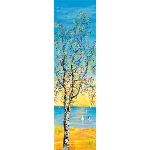 Ud i det bl�, 120x35cm af Jannie Kloster