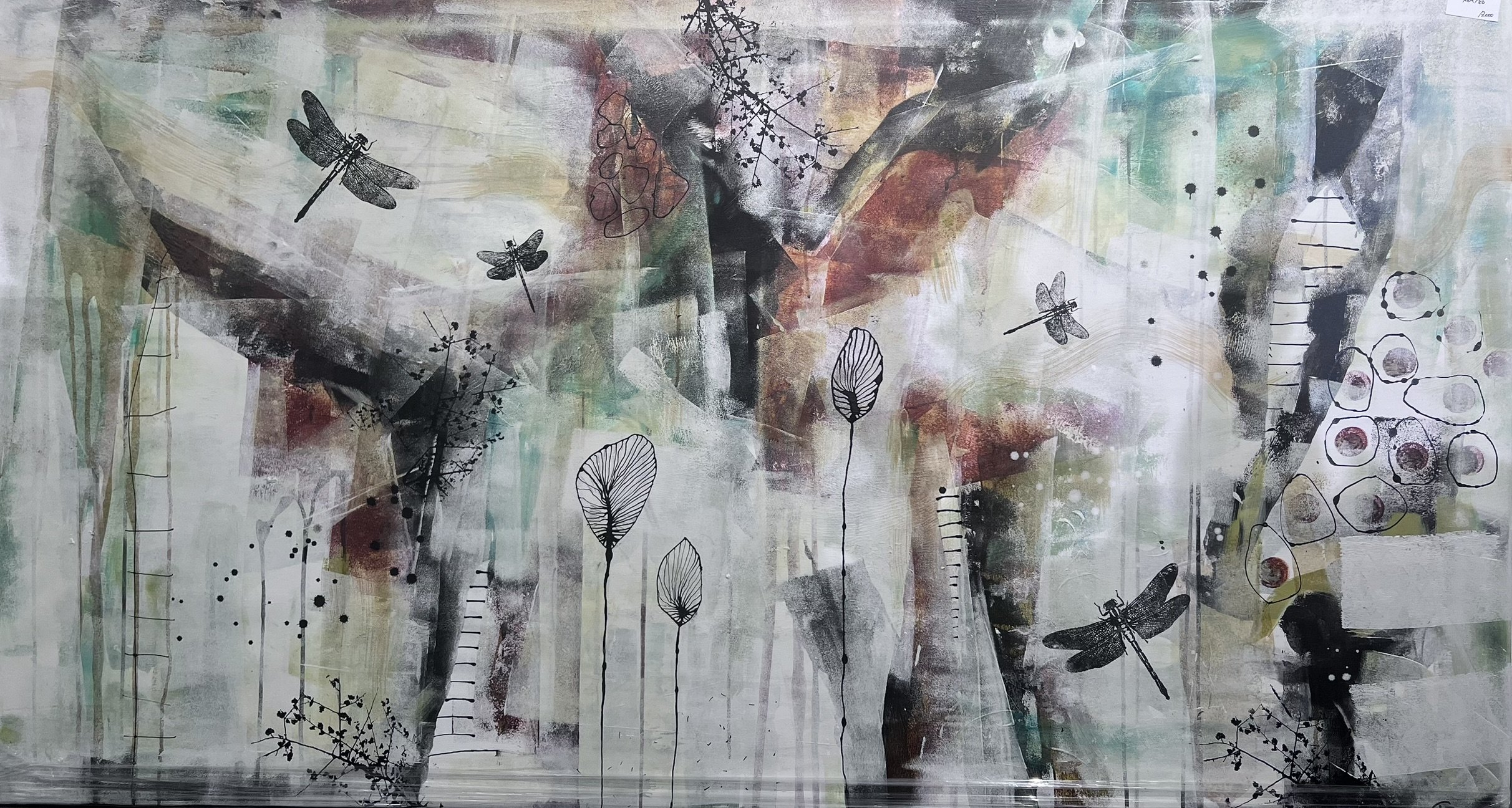 Trine Birkenfeldt abstrakt maleri 100x180cm