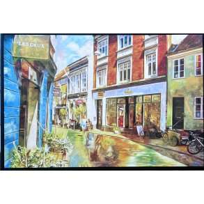 Les Deux Aarhus, 100x150cm oliemaleri af Sarah H�i